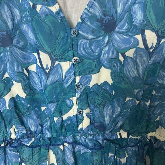 NEW Sundance periwinkle floral Maren Meadow sleeveless tiered dress - Picture 9 of 15